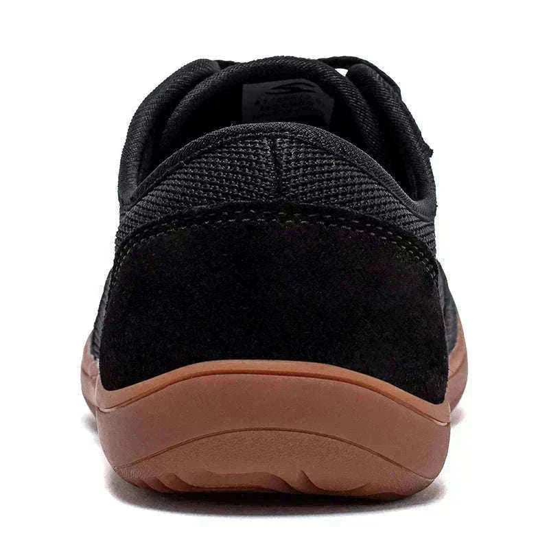 Minimalist Barefoot Shoes Wide Toe Zero Drop Mesh Sneakers-Burgundy / 37