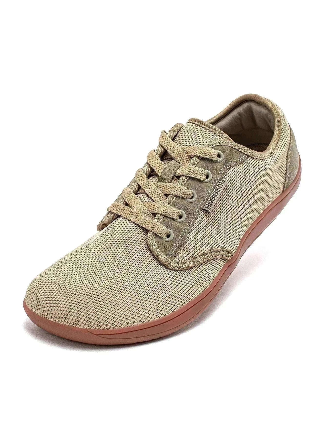 Minimalist Barefoot Shoes Wide Toe Zero Drop Mesh Sneakers-Burgundy / 37