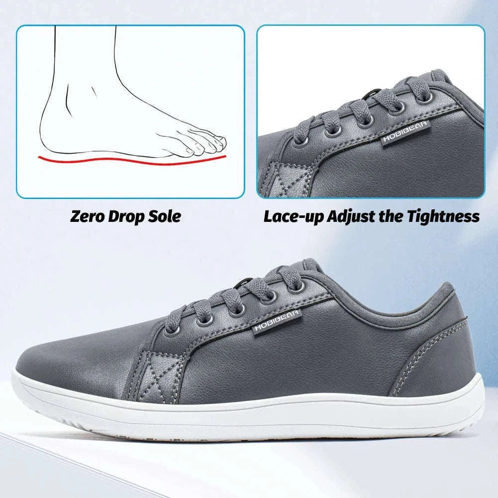 Minimalist Wide Toe Barefoot Zero Drop Casual Shoes-Beige / 41