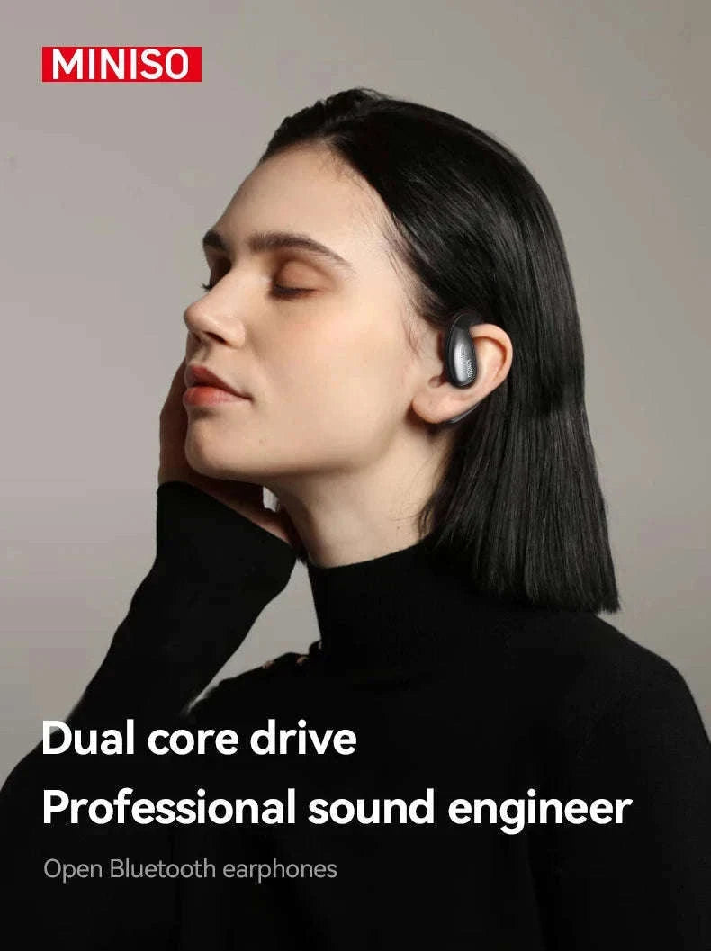 MINISO X28 AI Translator Earphones with Open-Ear Comfort-green / CHINA