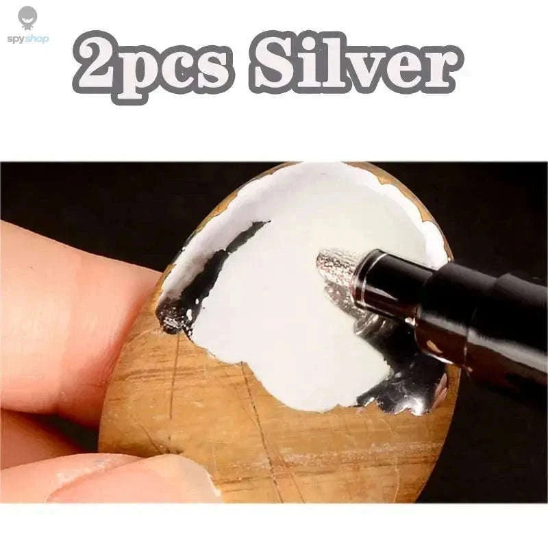 Mirror Marker Pen Reflective Chrome Metallic Art Markers-2pcs Silver