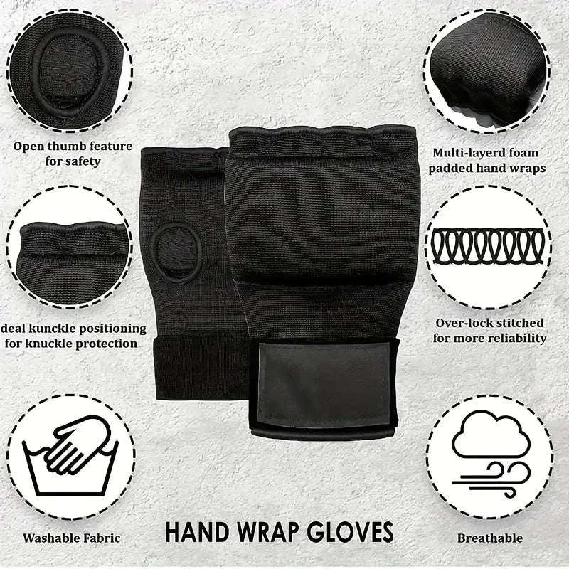 MMA Half Finger Gel Boxing Gloves-B / Other