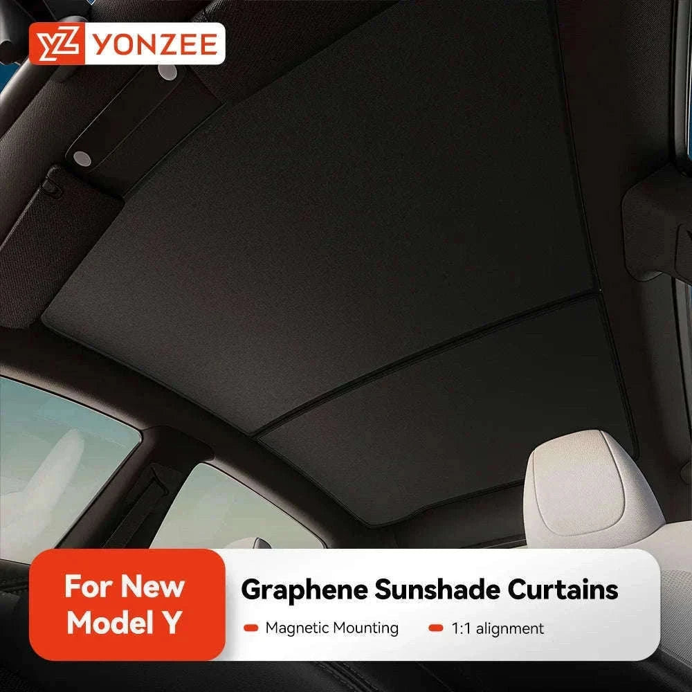 Model 3 Y Skylight Sunshade Magnetic Panel 2025-2026-MY 25-26 2PCS
