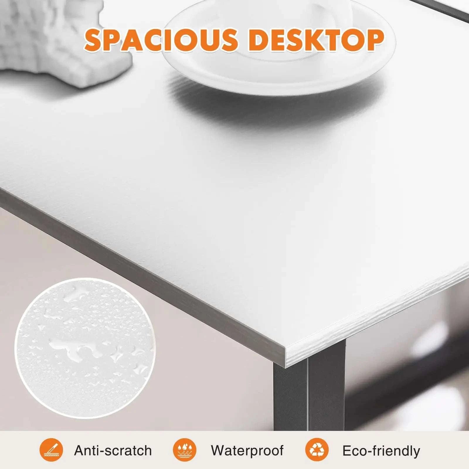 Modern Compact Computer Desk with Metal Frame & Wood Top-40IN Rust / United States