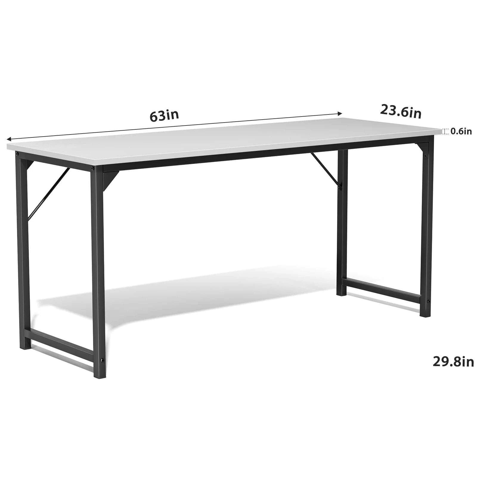Modern Compact Computer Desk with Metal Frame & Wood Top-40IN Rust / United States