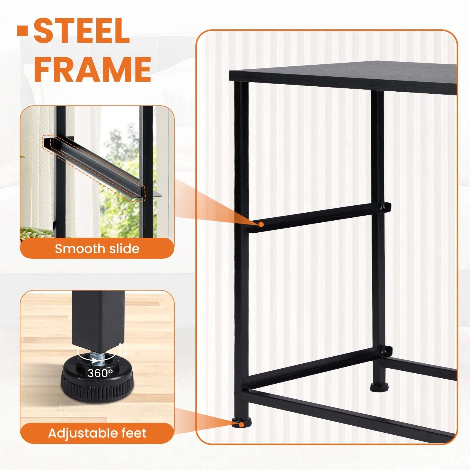 Modern Nightstand with Fabric Drawers and Storage-1PACK White / United States