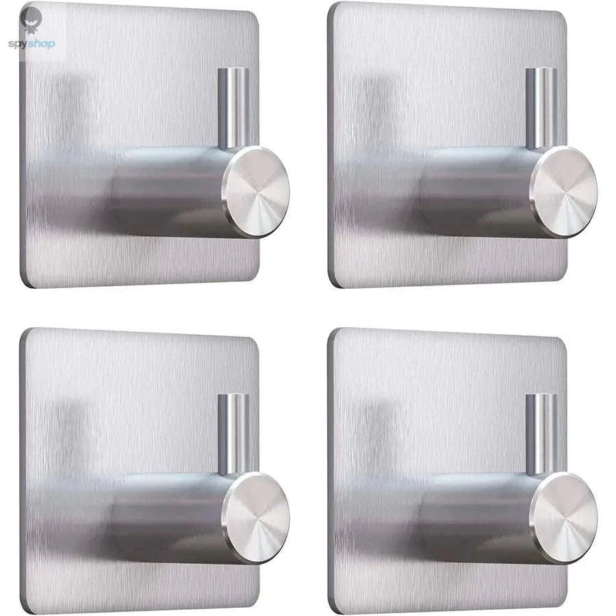 Modern Stainless Steel Adhesive Hooks – Traceless, Reusable Wall Organizers-gold-4pcs