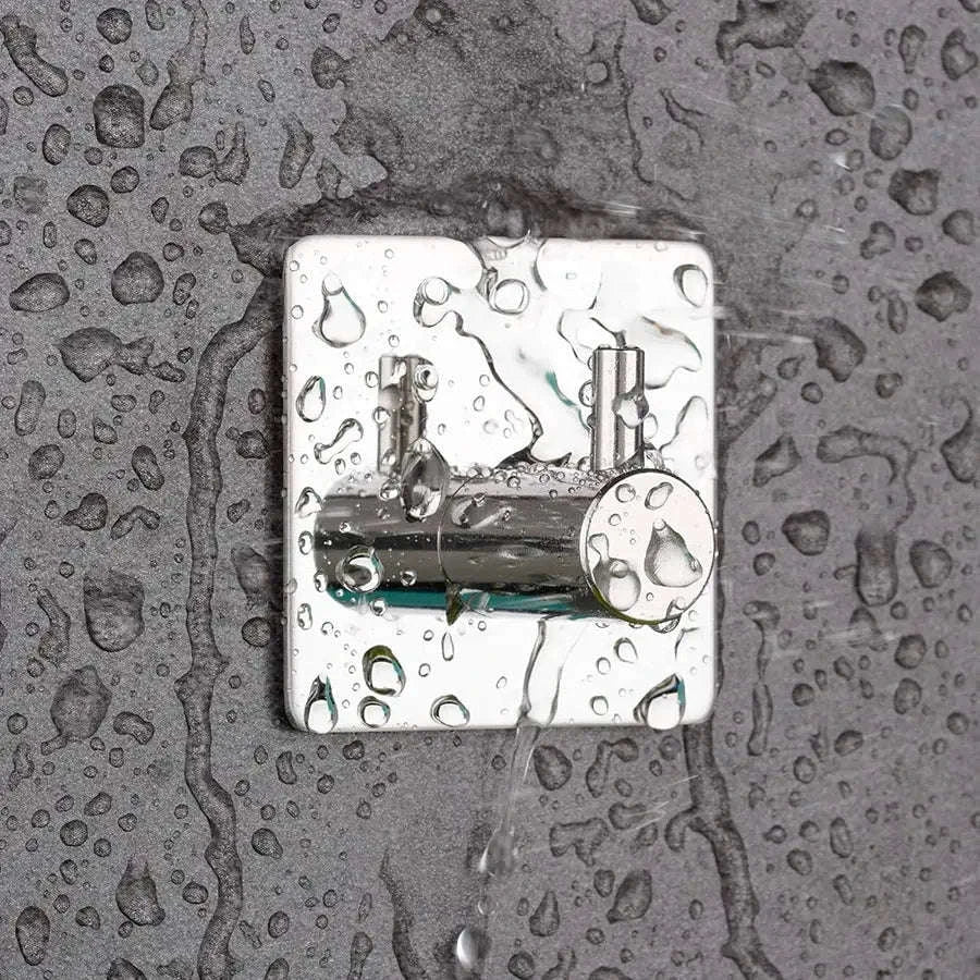 Modern Stainless Steel Adhesive Hooks – Traceless, Reusable Wall Organizers-gold-4pcs