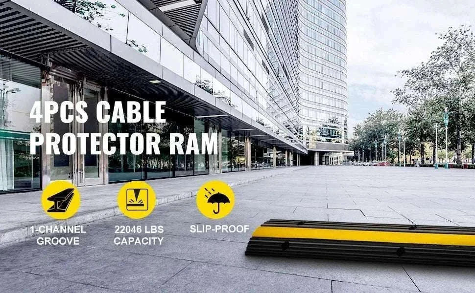 Modular Rubber Cable Protector Ramp 1-Channel 22046 lb Capacity-4PCS / france