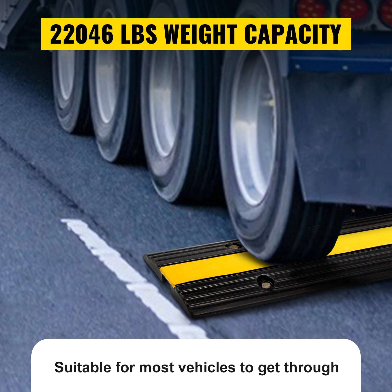 Modular Rubber Cable Protector Ramp 1-Channel 22046 lb Capacity-4PCS / france