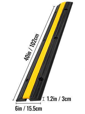 Modular Rubber Cable Protector Ramp 1-Channel 22046 lb Capacity-4PCS / france