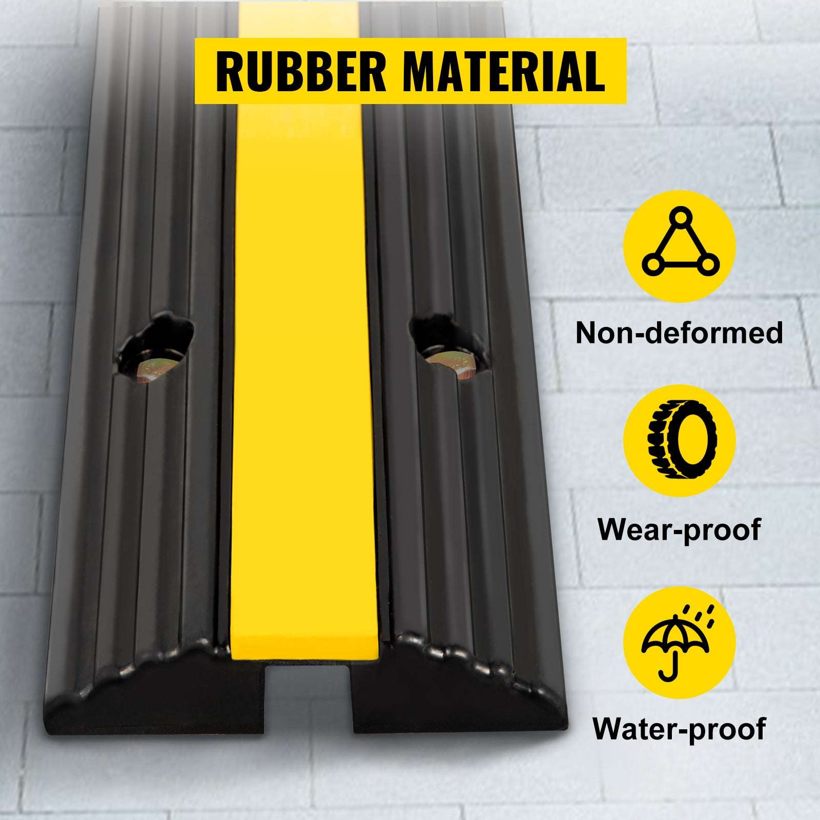 Modular Rubber Cable Protector Ramp 1-Channel 22046 lb Capacity-4PCS / france