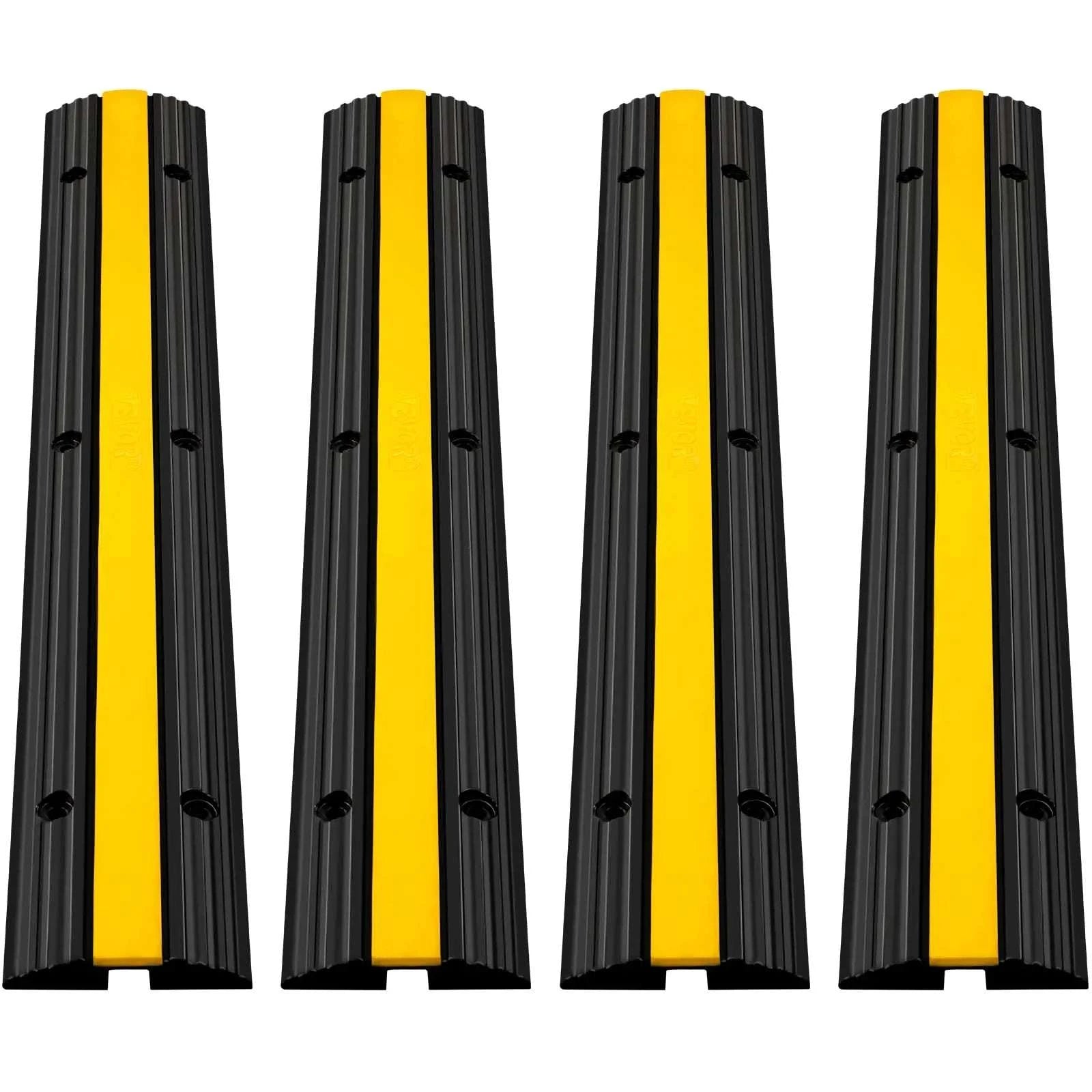 Modular Rubber Cable Protector Ramp 1 Channel 22046 lbs Load-4PCS / United States