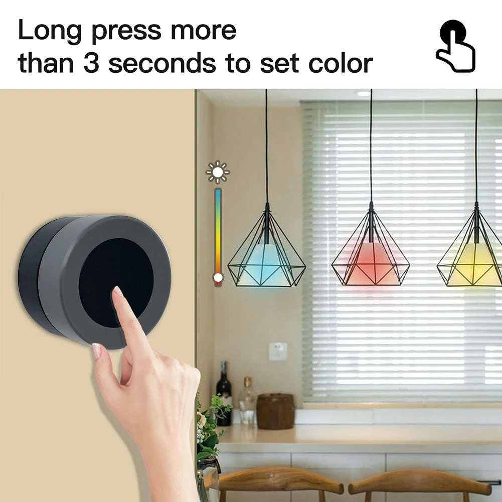 MOES Tuya ZigBee Smart Knob Switch Wireless Scene Switch Button Controller Battery Powered Automation Scenario Smart Life App-1 PC Switch / United States