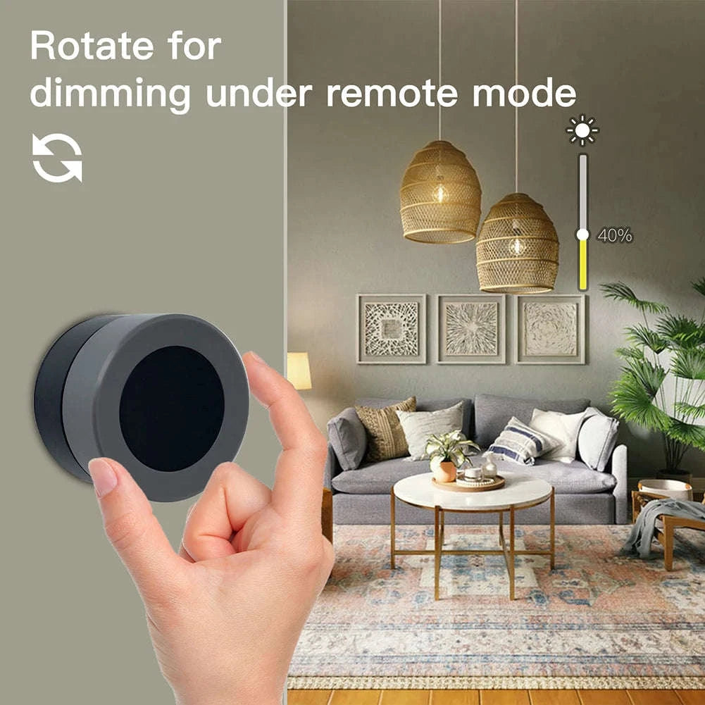 MOES Tuya ZigBee Smart Knob Switch Wireless Scene Switch Button Controller Battery Powered Automation Scenario Smart Life App-1 PC Switch / United States