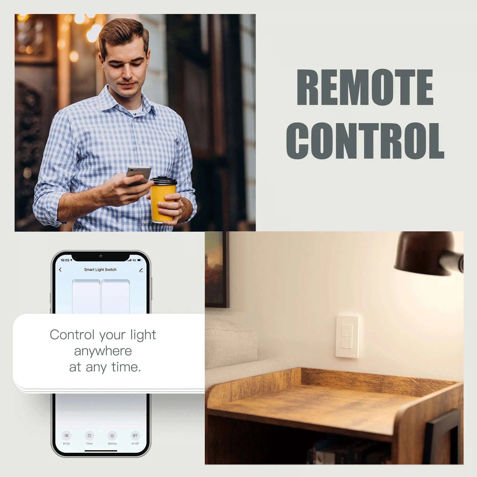 MOES Tuya ZigBee Smart Light Switch – US Push Button Wall Switch-Zigbee 2 gang / United States