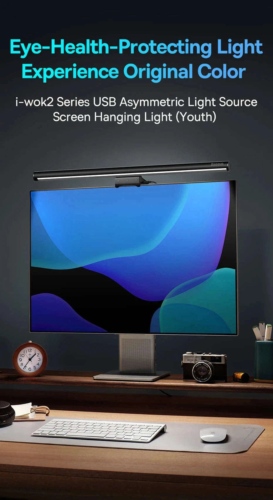 Monitor Light Bar with Adjustable Brightness & Anti-Glare LED-i-wok 2 Youth