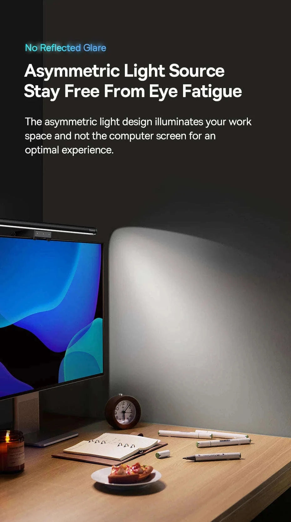 Monitor Light Bar with Adjustable Brightness & Anti-Glare LED-i-wok 2 Youth