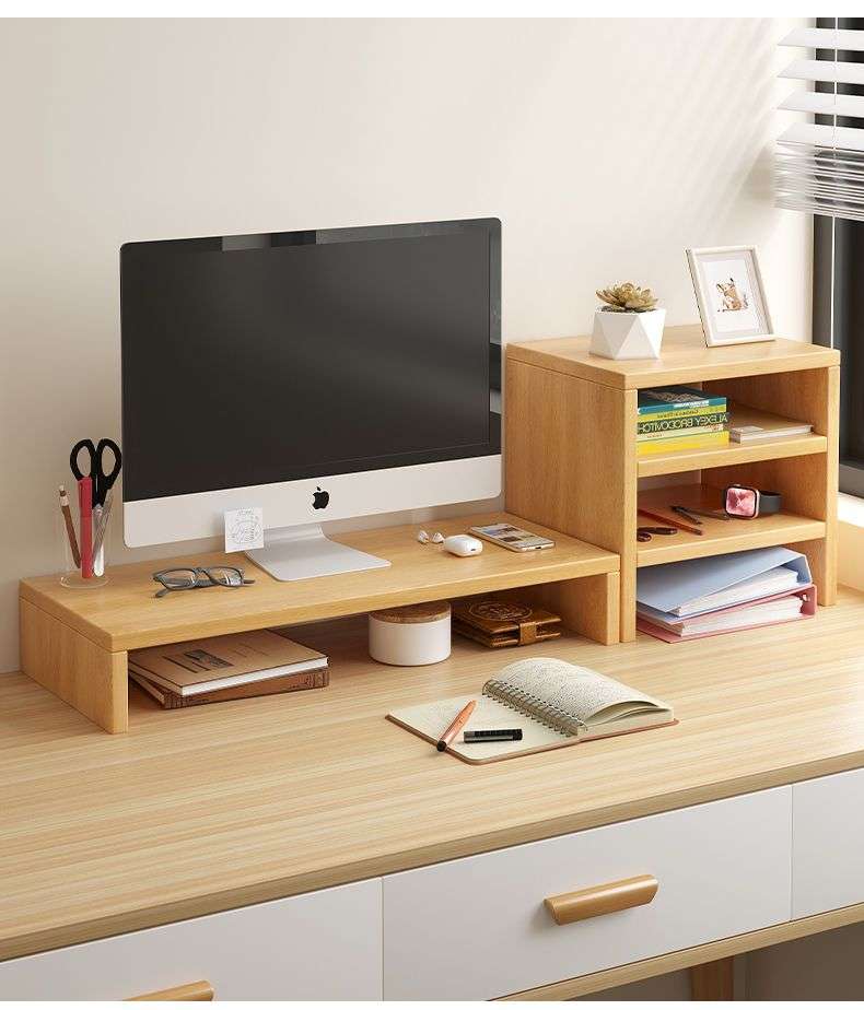 Monitor Riser Stand with Storage – Desk Organizer for Laptop and Screen-C