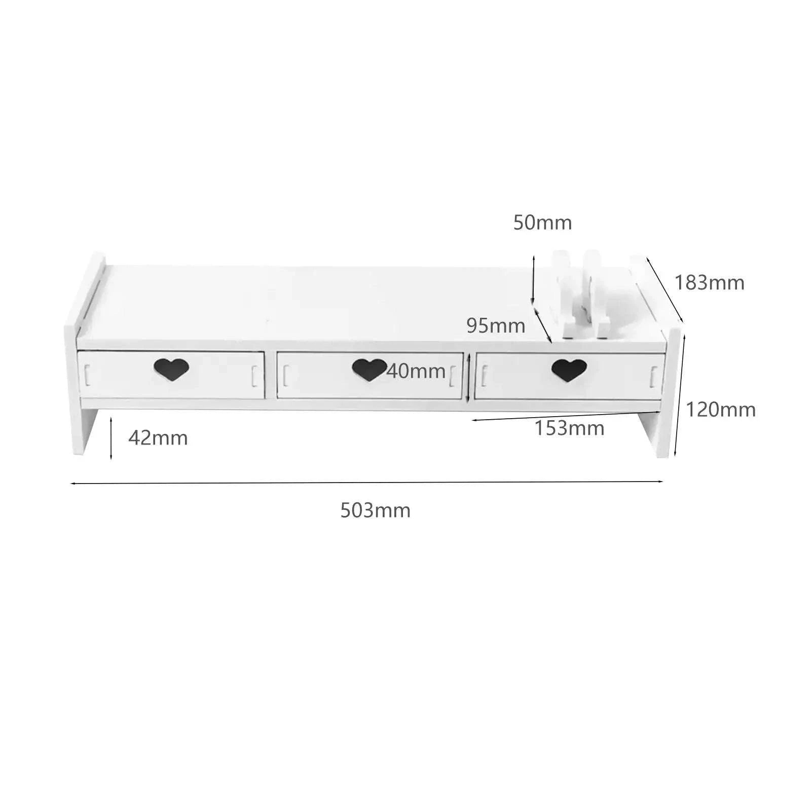 Monitor Stand Riser with Drawer Storage for Desk Organization-1 Pink Drawer