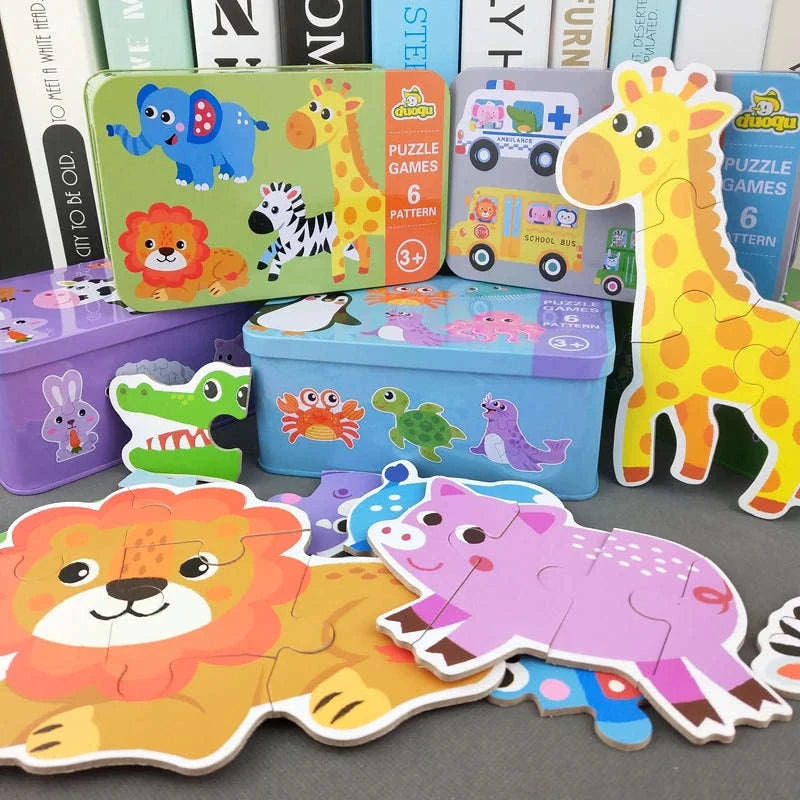 Montessori Wooden Puzzle Educational Toy-Livestock T178