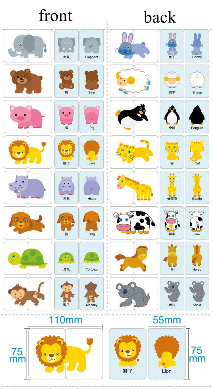 Montessori Wooden Puzzle Educational Toy-Livestock T178