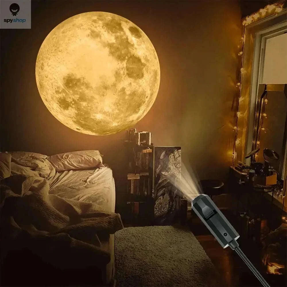 Moon & Earth Projector USB Ambient Light for Celestial Decor-Moon
