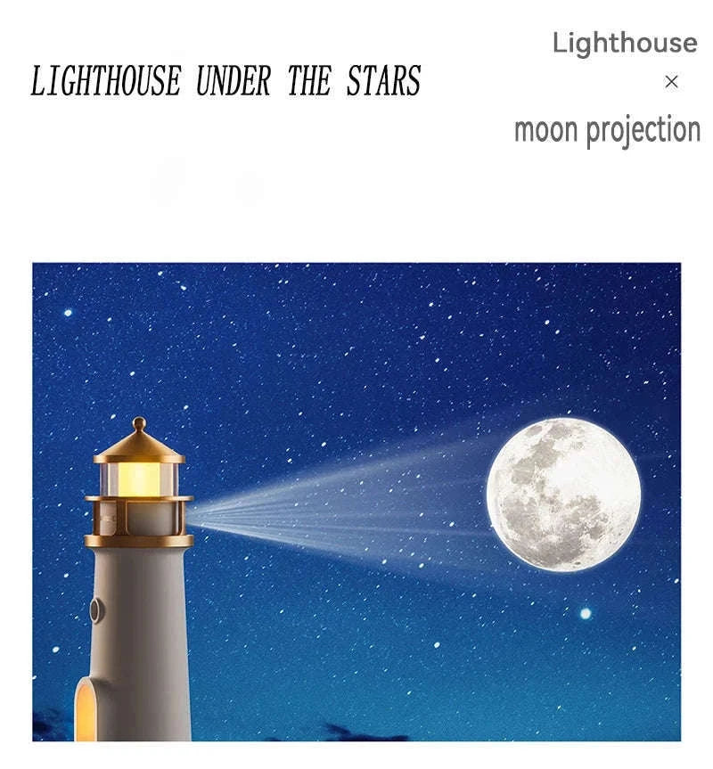 Moon Projection Night Light with Remote, Motion Sensor-Motion Sensor