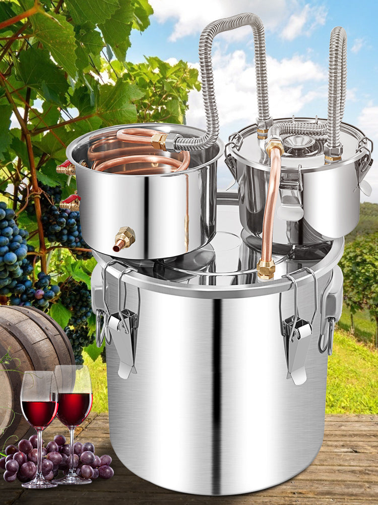 Sada destilačního přístroje na alkohol 50L z nerezové oceli s měděným cívkovým systémem