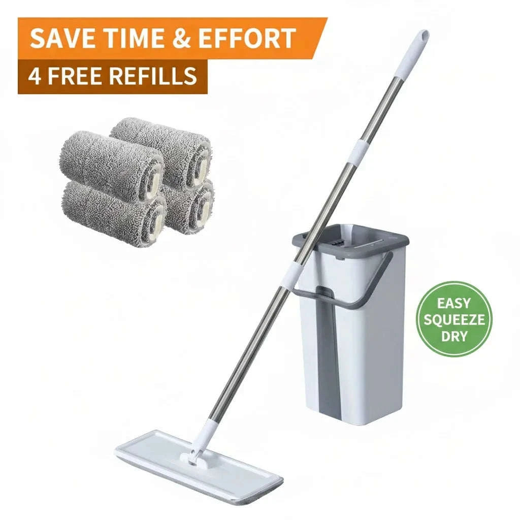 Mop with Bucket Set for Quick Wet & Dry Floor Cleaning-United States / Mop Set