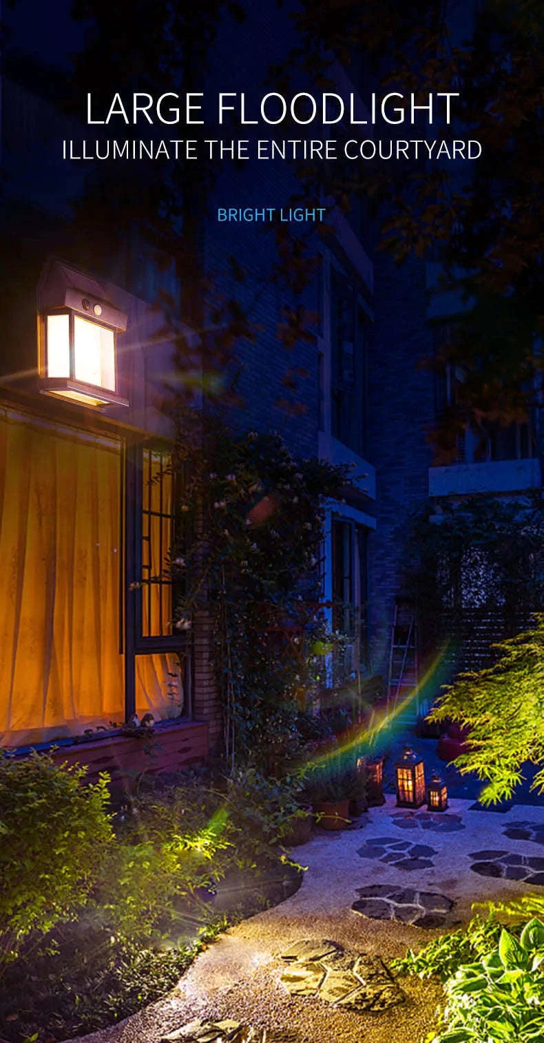 Motion Sensor Solar Tungsten Night Lamp for Outdoor Spaces-DK888(Black)