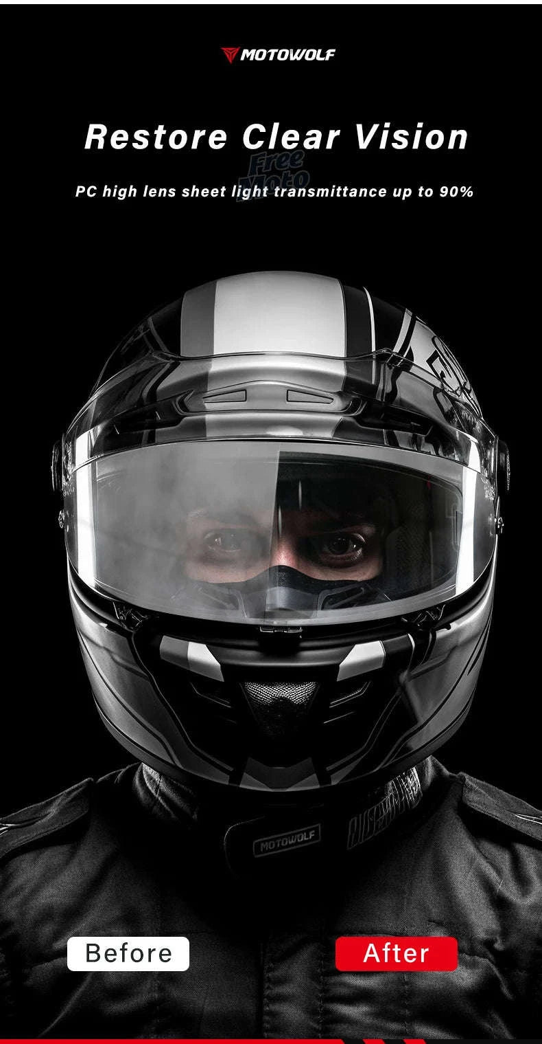 Motorcycle Anti Fog Film for Full Face Helmet Shield-MDL1912B