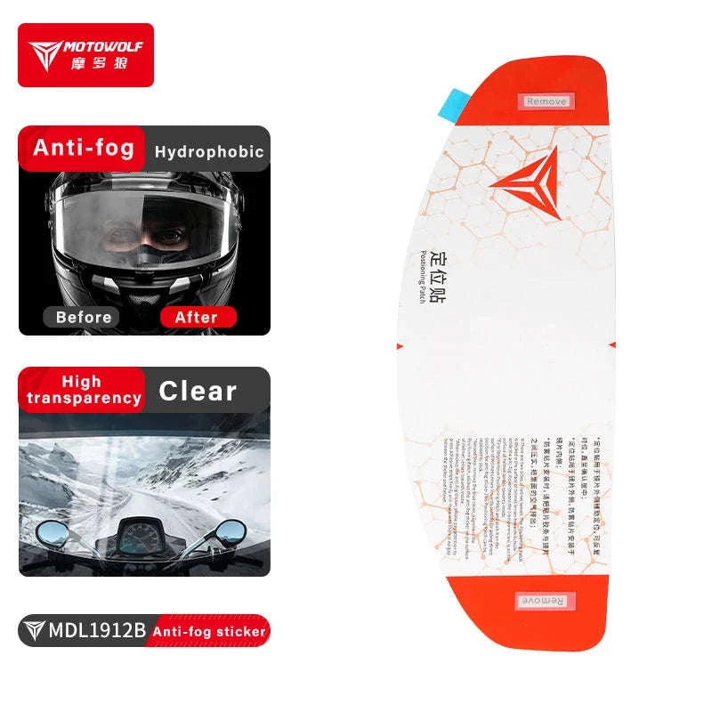 Motorcycle Anti Fog Film for Full Face Helmet Shield-MDL1912B