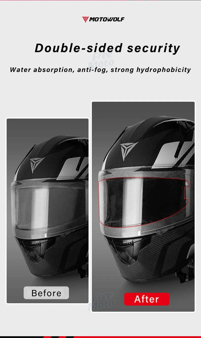 Motorcycle Anti Fog Film for Full Face Helmet Shield-MDL1912B