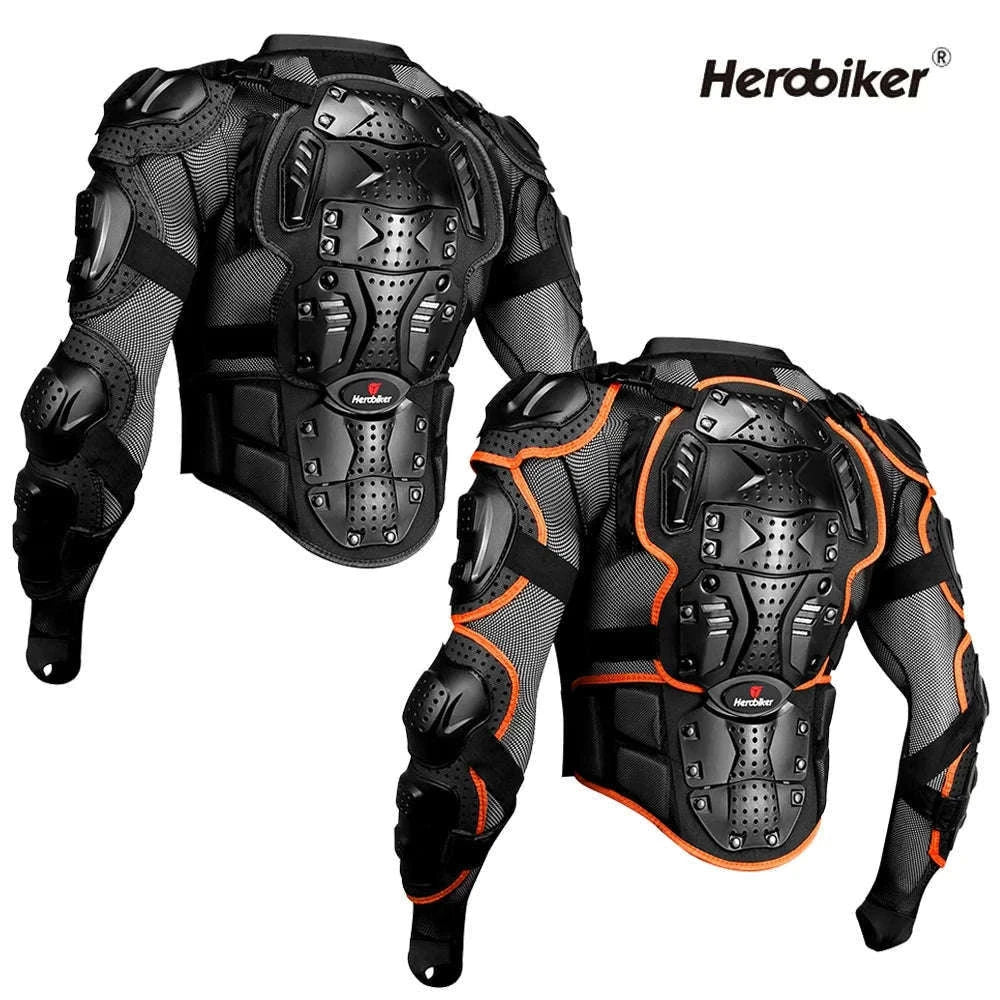 Motorcycle Armor Jacket with Shockproof Protection S-5XL-MP1004 Black / 4XL