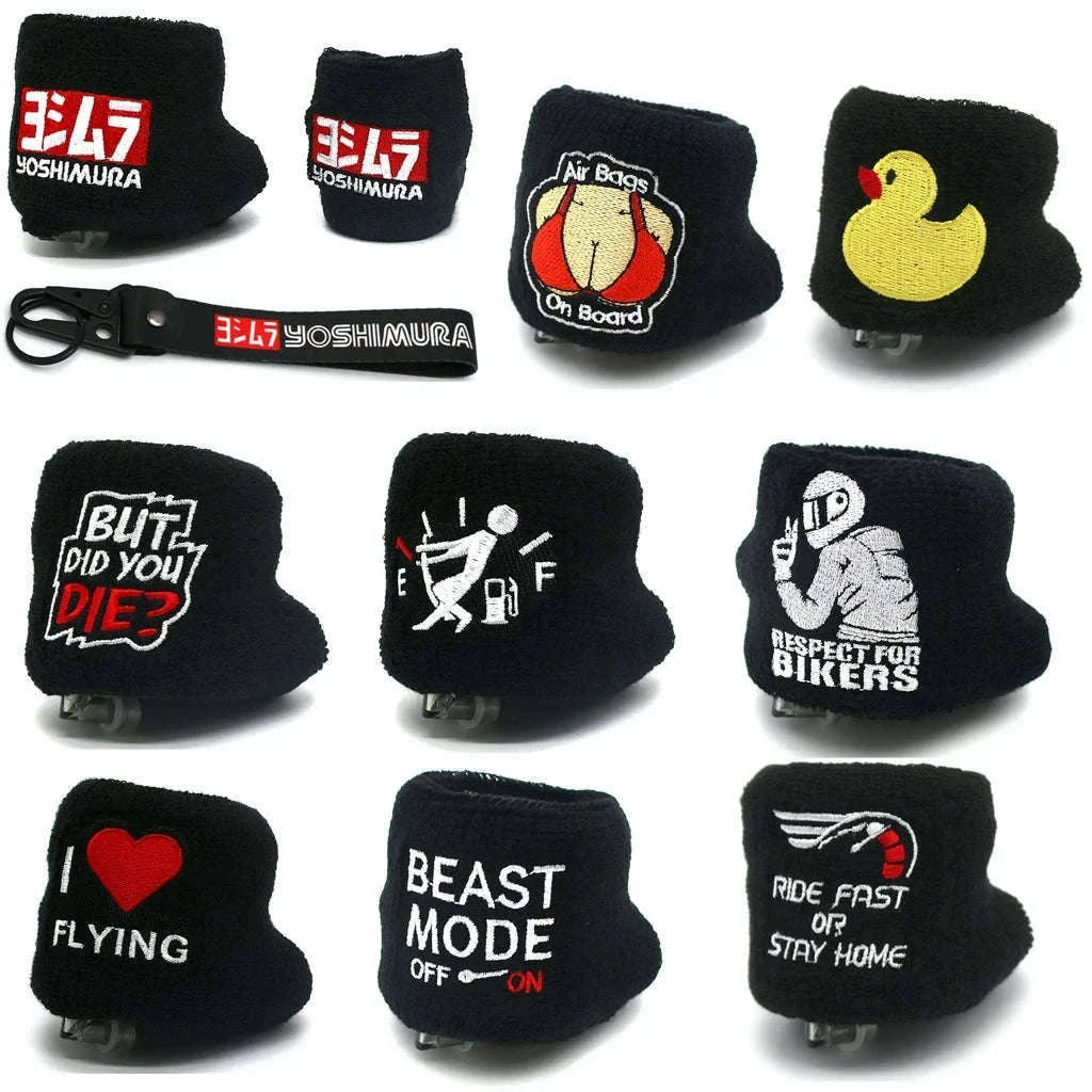 Motorcycle Brake Reservoir Sock Cover Universal Terry Cloth-For Brake