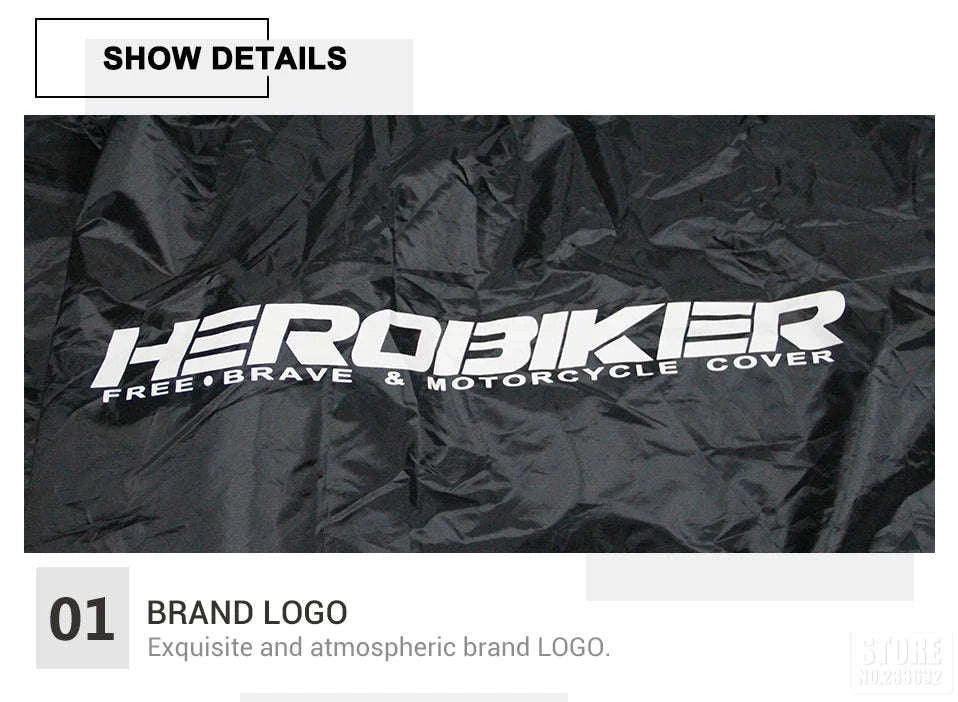 Motorcycle Cover Waterproof All‑Season Protection-L for 1801mm-2000mm / MCZ001 Red