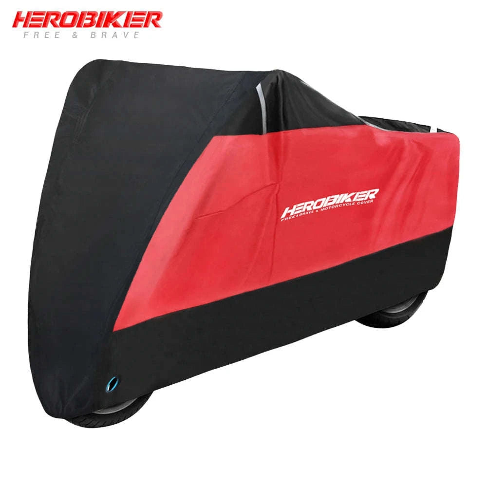 Motorcycle Cover Waterproof All‑Season Protection-L for 1801mm-2000mm / MCZ001 Red