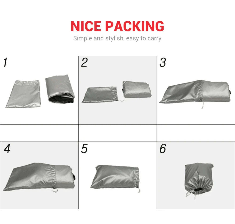 Motorcycle Cover Waterproof All‑Season Protection-L for 1801mm-2000mm / MCZ001 Red