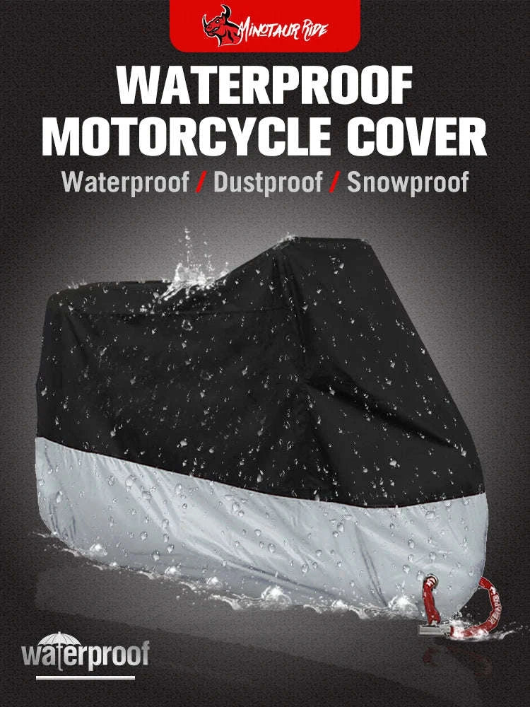 Motorcycle Cover Waterproof All‑Season Protection-L for 1801mm-2000mm / MCZ001 Red