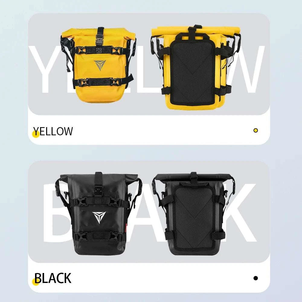 Motorcycle Crash Bar Waterproof Storage Bag for GS, ADV & More-2x no logo yellow