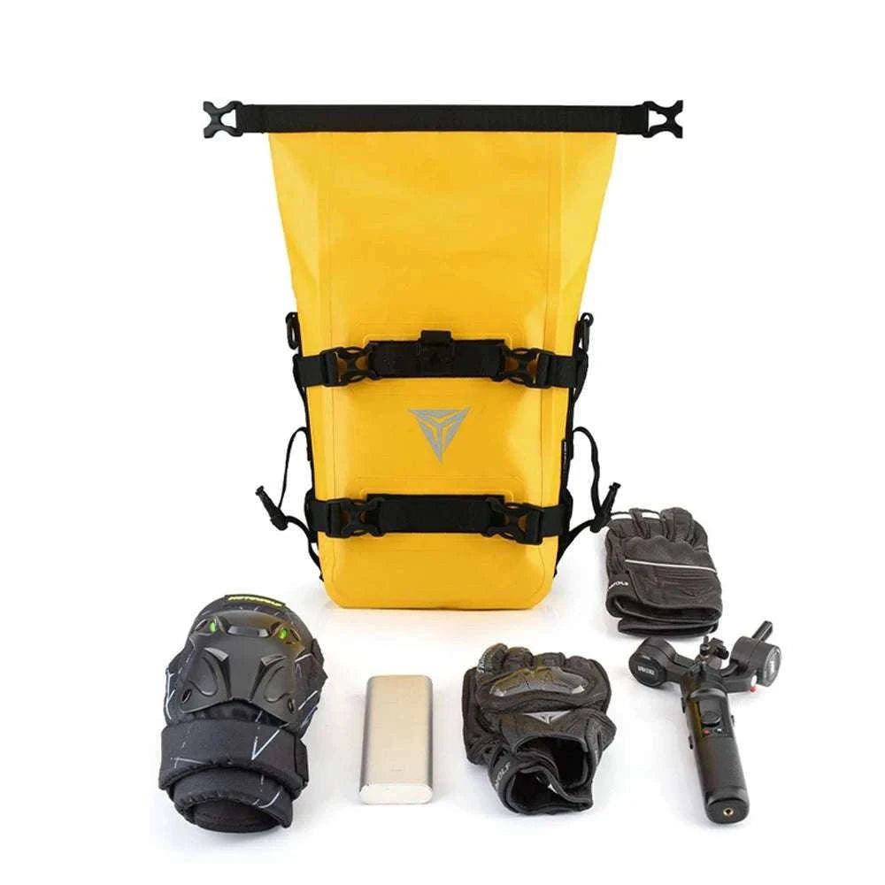Motorcycle Crash Bar Waterproof Storage Bag for GS, ADV & More-2x no logo yellow