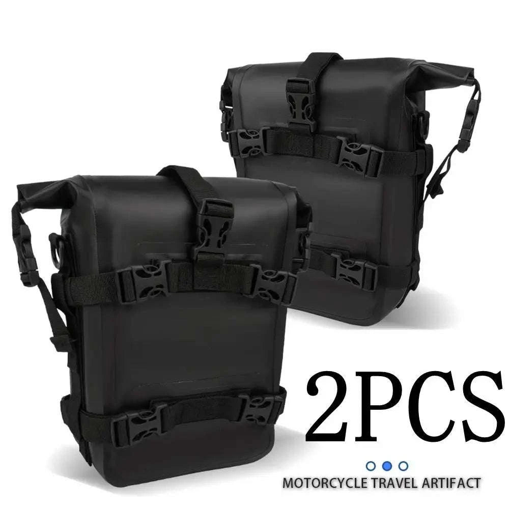 Motorcycle Crash Bar Waterproof Storage Bag for GS, ADV & More-2x no logo yellow