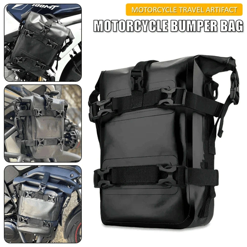 Motorcycle Crash Bar Waterproof Storage Bag for GS, ADV & More-2x no logo yellow