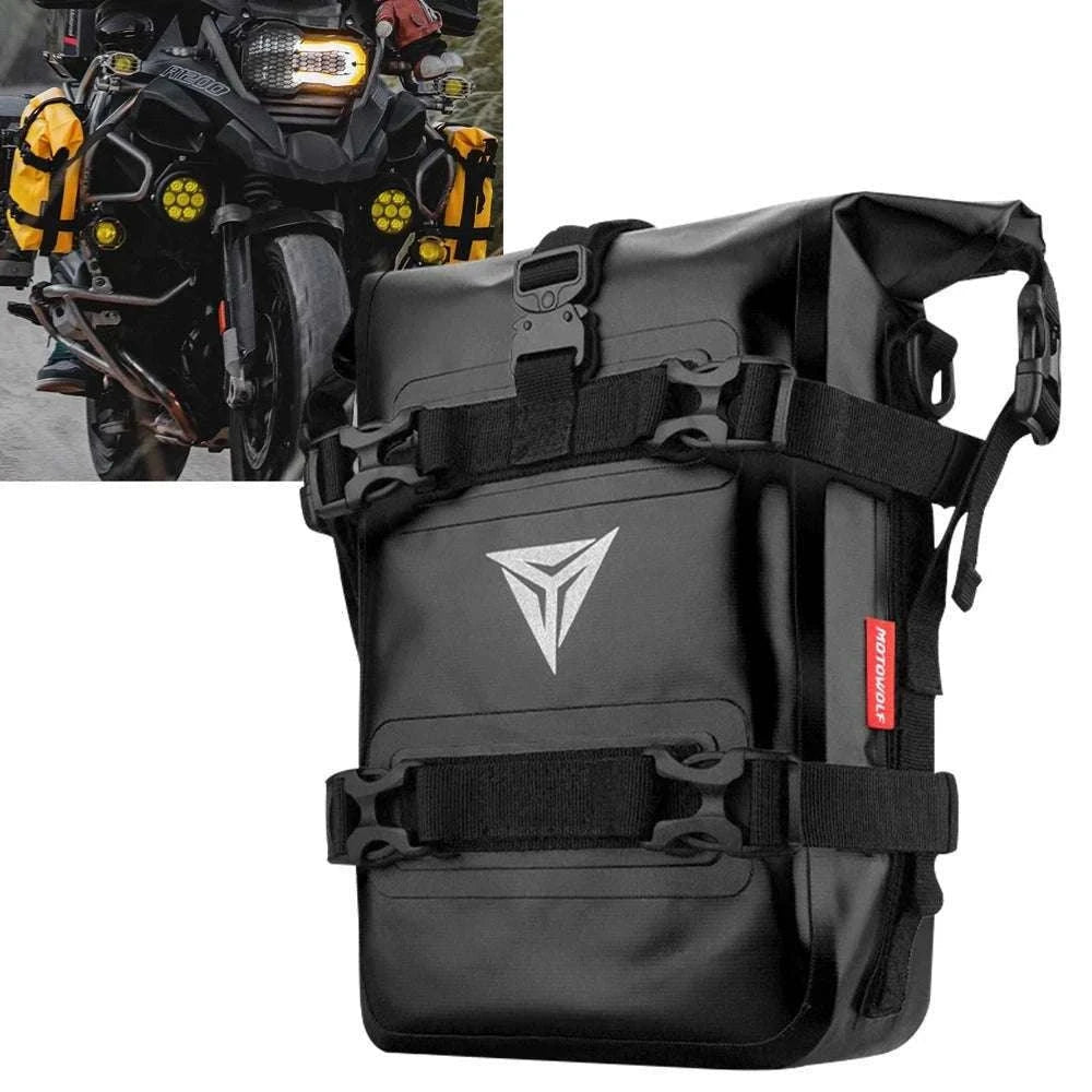 Motorcycle Crash Bar Waterproof Storage Bag for GS, ADV & More-2x no logo yellow