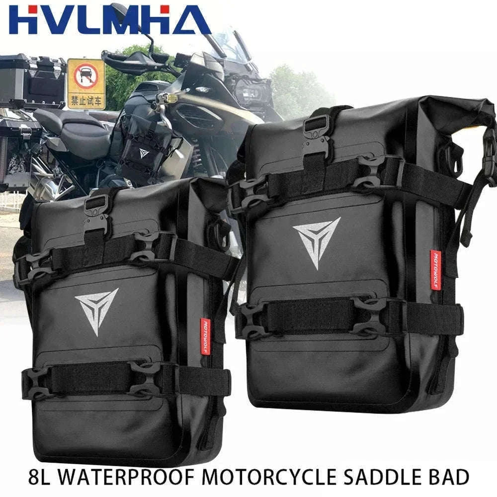 Motorcycle Crash Bar Waterproof Tool Bag 8L for BMW GS & Honda-