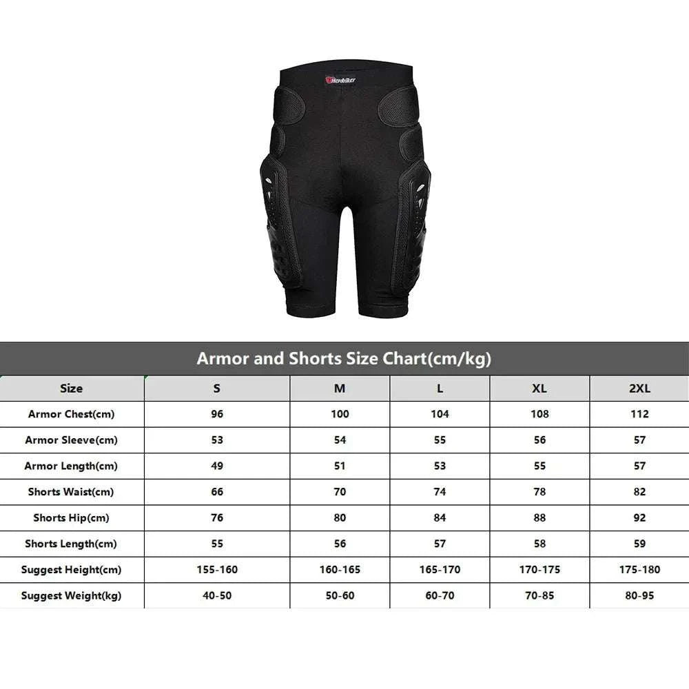 Motorcycle Full Body Armor Jacket with Spine Chest Protection-MC1001-Black / M