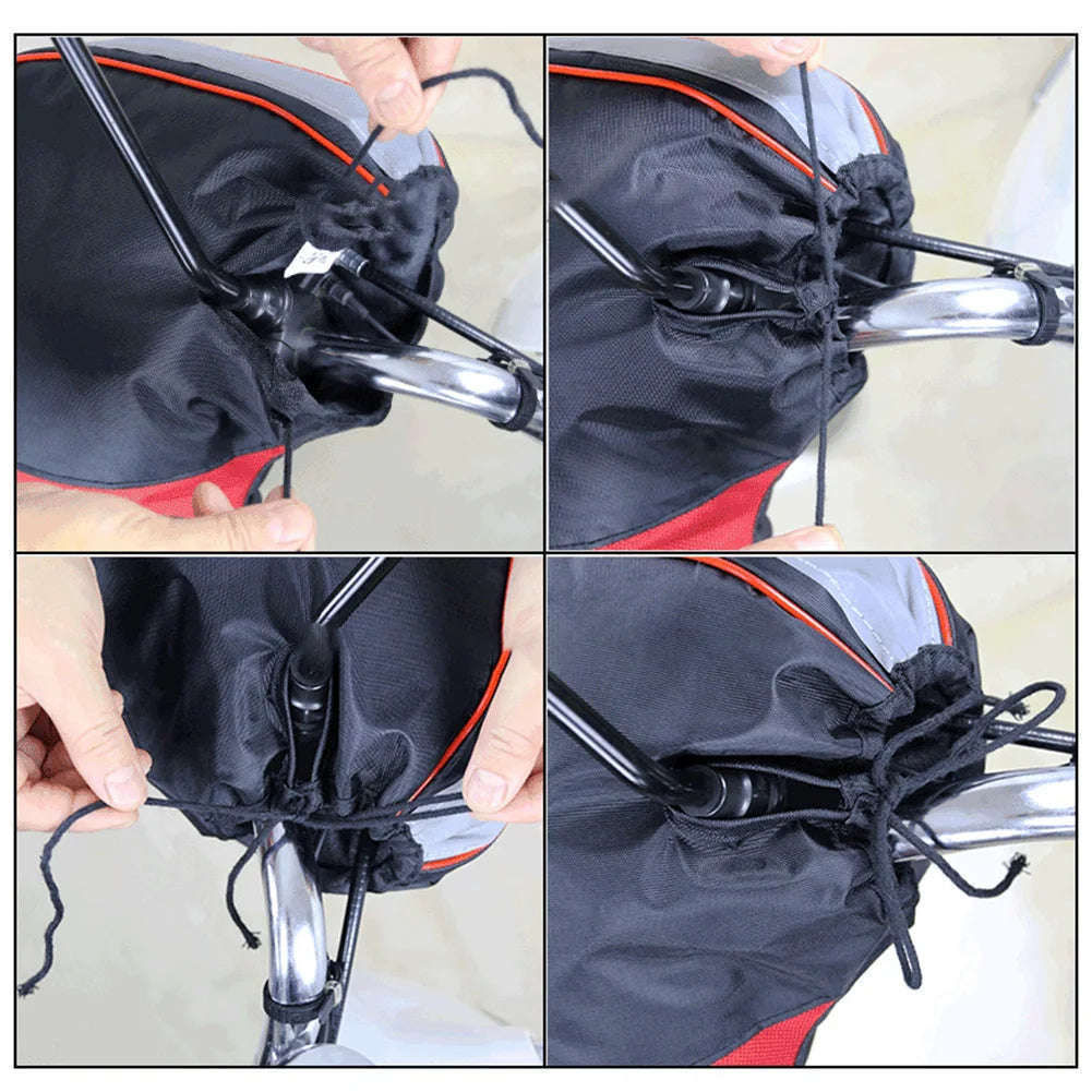 Motorcycle Handlebar Muffs for Warm Dry Winter Riding-Silver