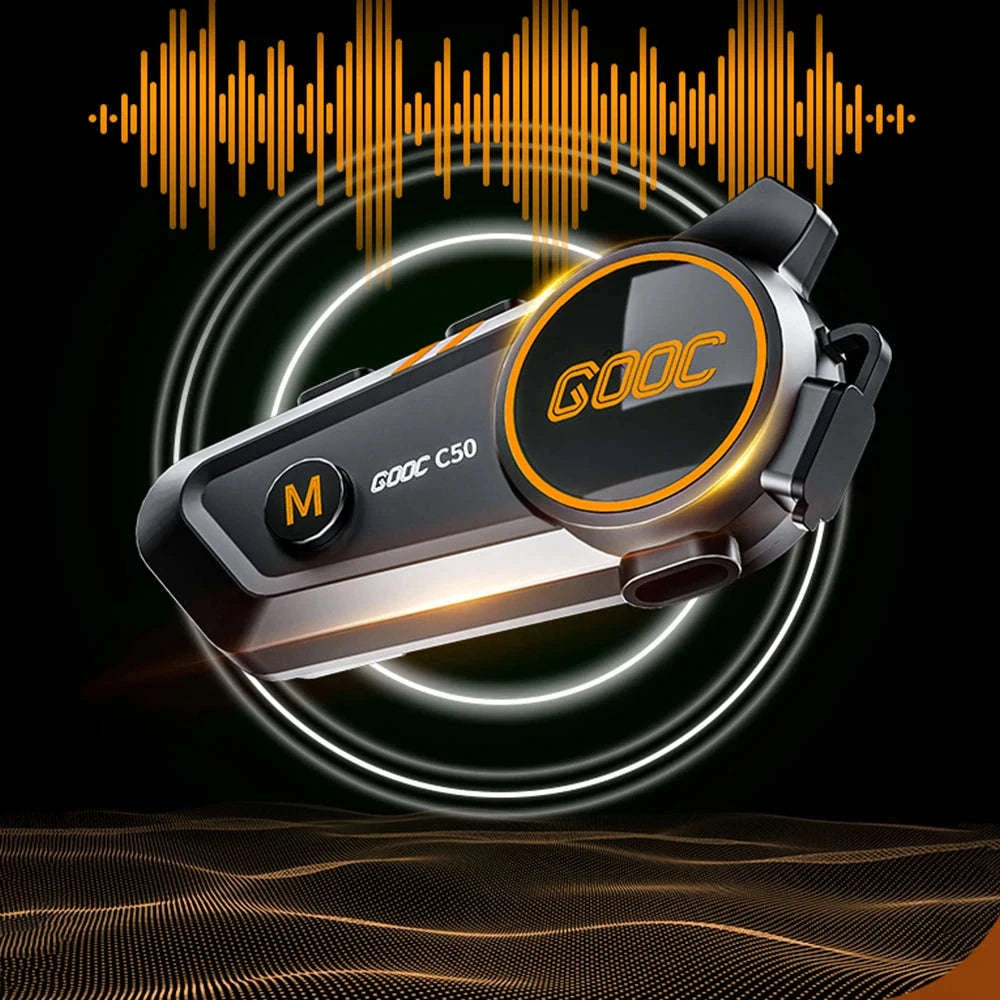 Motorcycle Helmet Bluetooth Headset with Deep Bass & Waterproof Design-hard Tube mic
