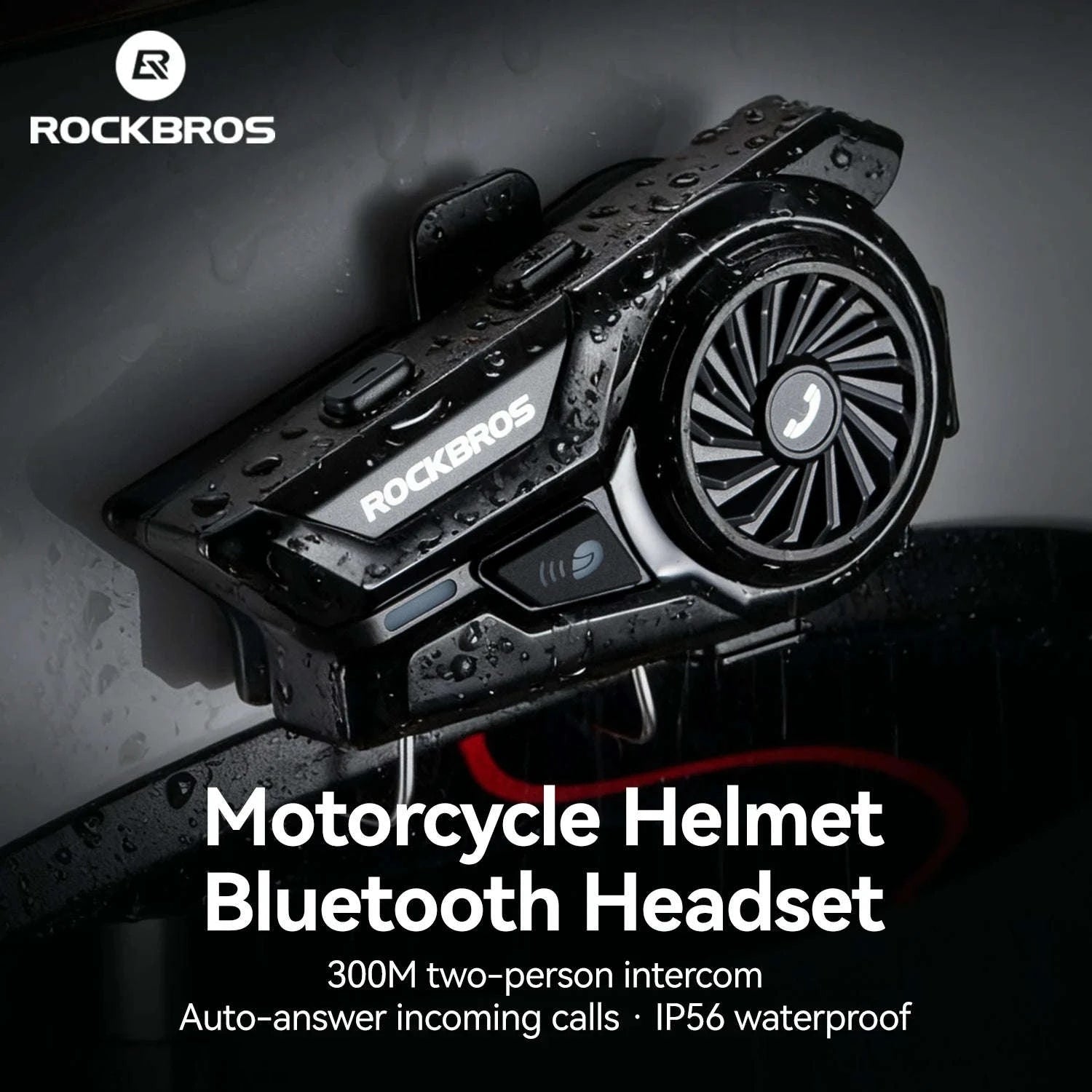 Motorcycle Helmet Bluetooth Headset with Intercom & Voice Control-R1